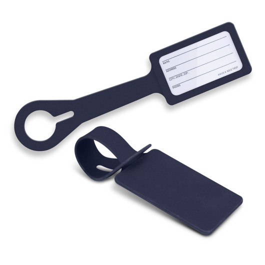 Navy Silicone Luggage Tags